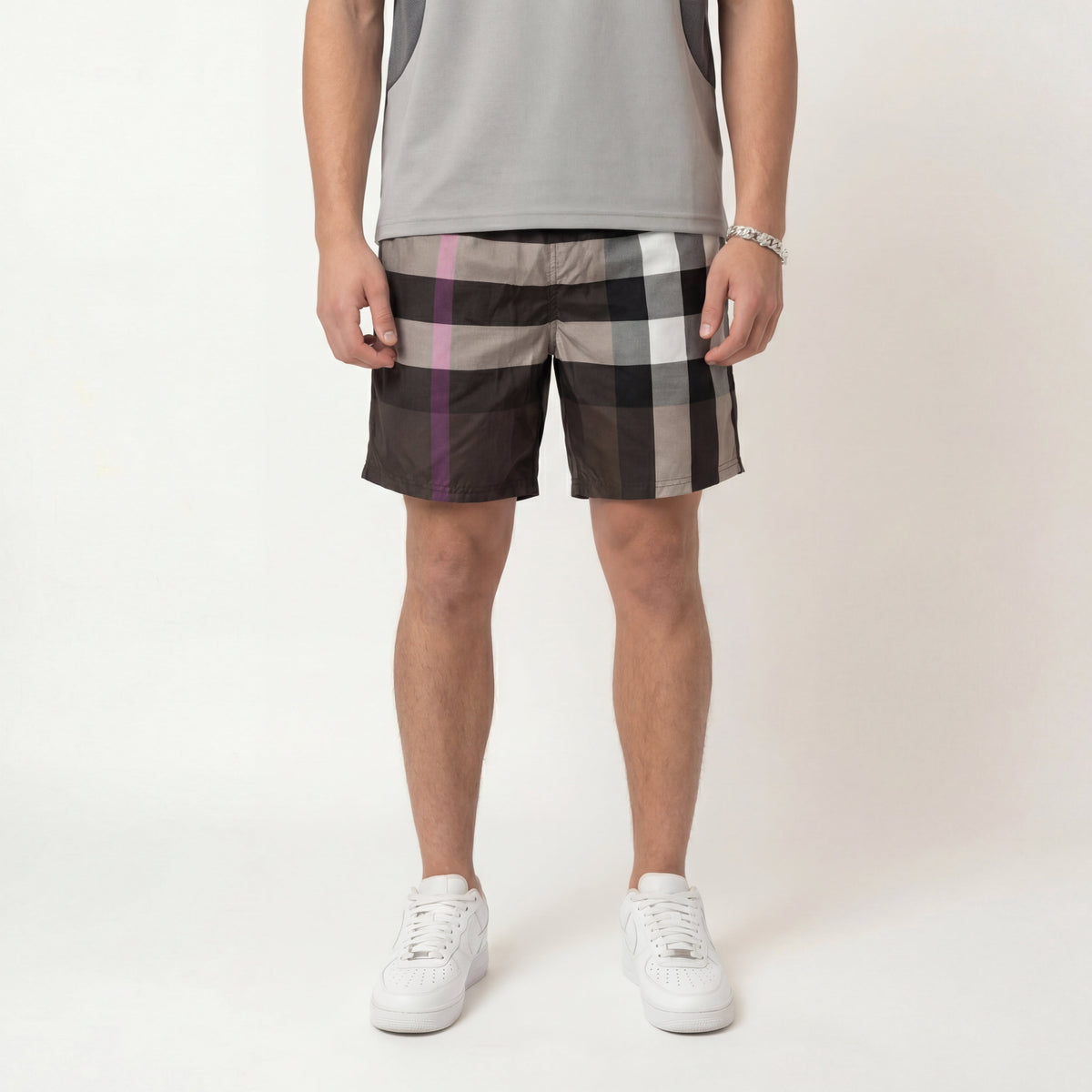 Chequered Shorts Dark