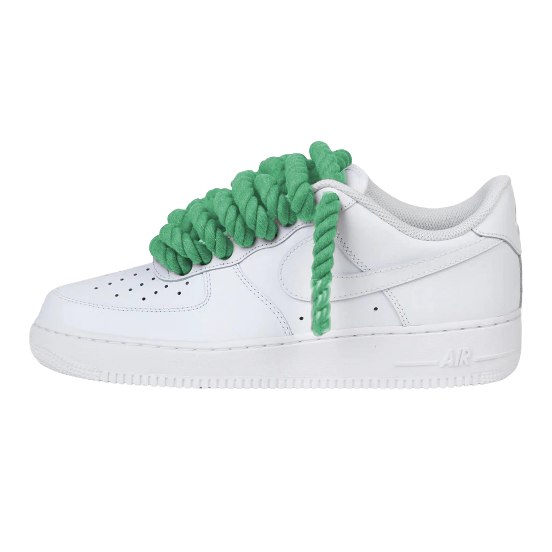 Nike Air Force 1 Low Rope Laces Green Custom