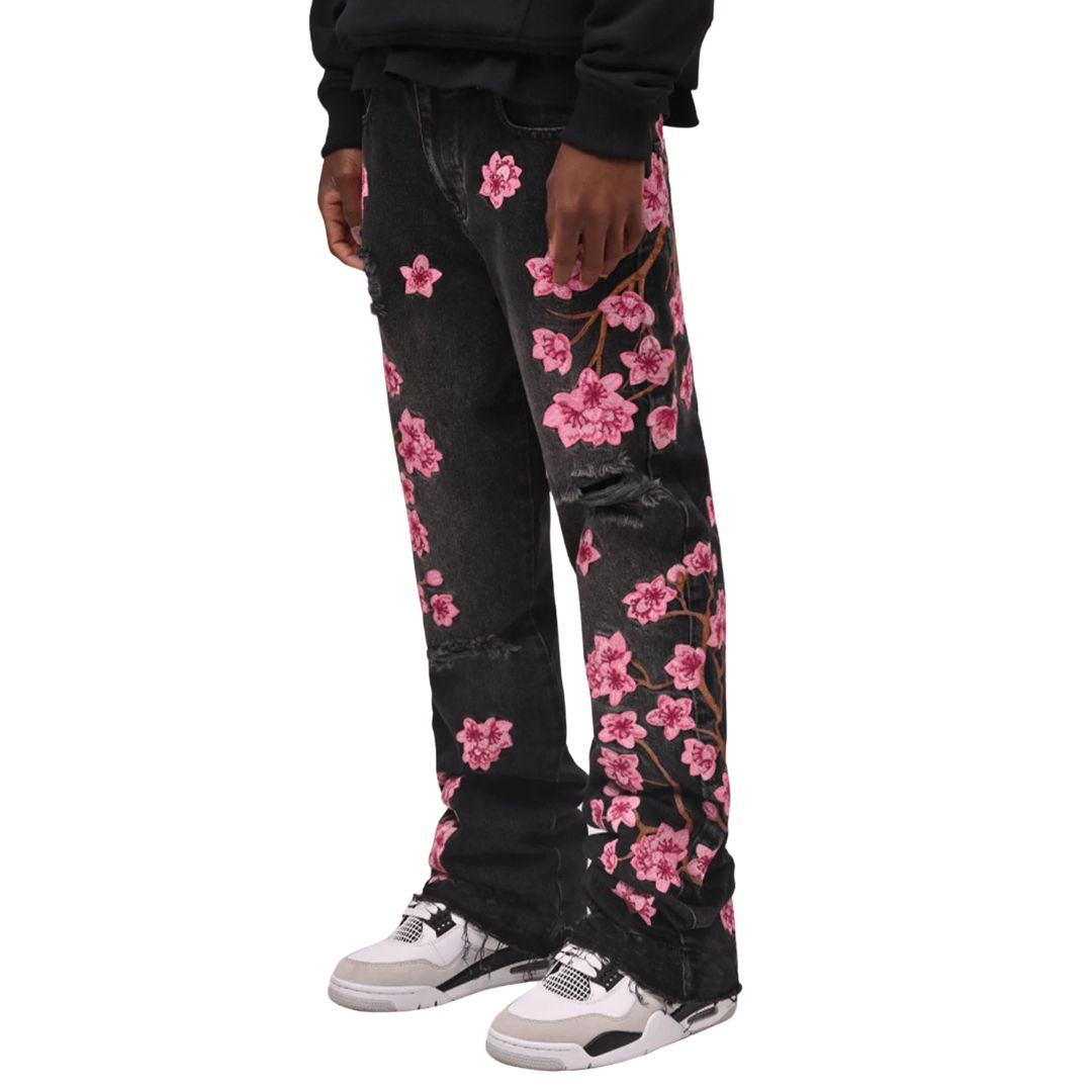 Roses Black Jeans