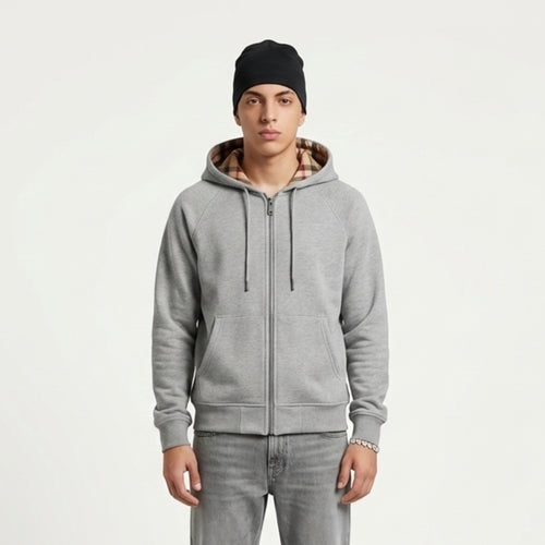 Chequer Zip Hoodie