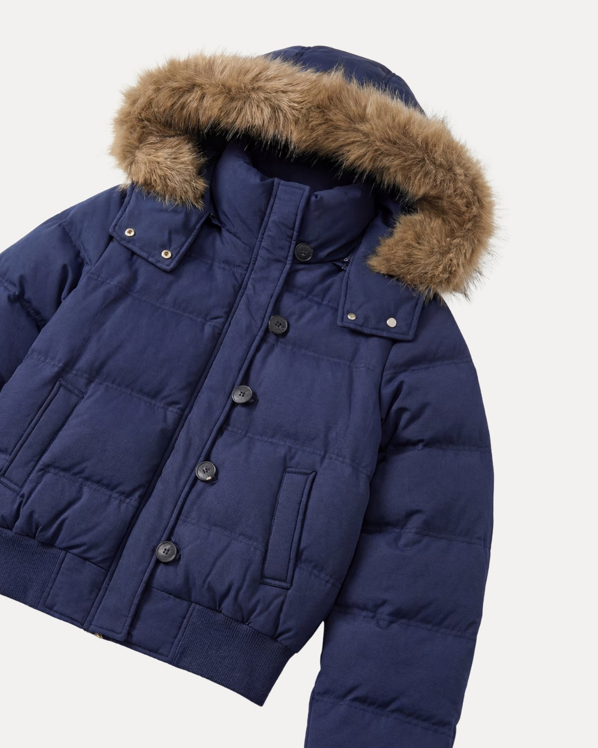 Fur Collar Short Parka