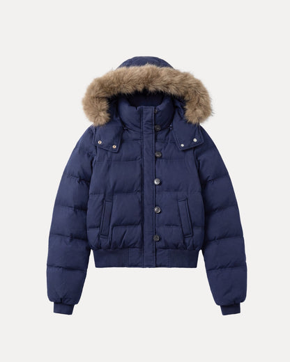 Fur Collar Short Parka