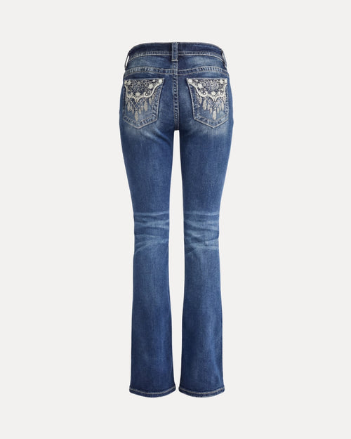 Embroidered Flare Jeans