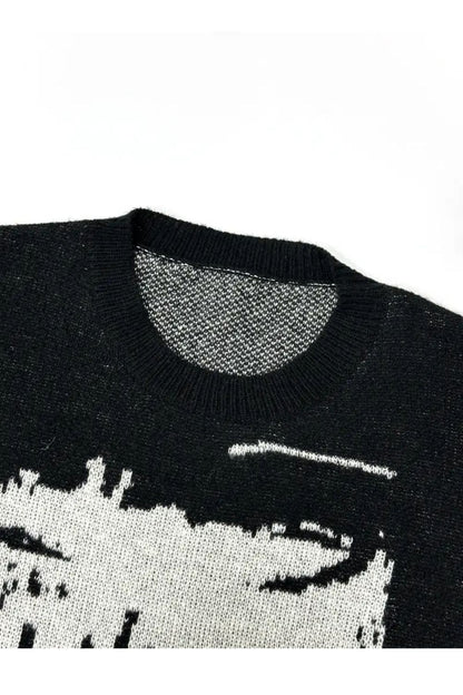 Telepathy Graphic Knitted Sweater