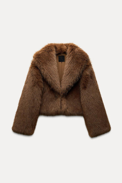 Faux Fur Cropped Jacket