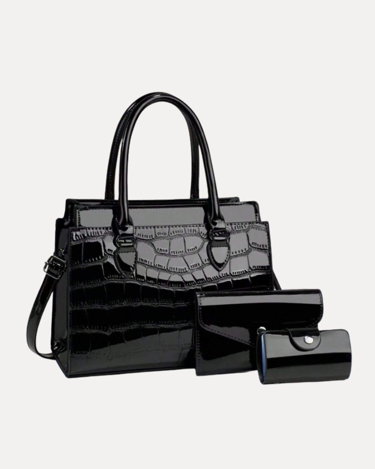 Textured Classic Handbag Set