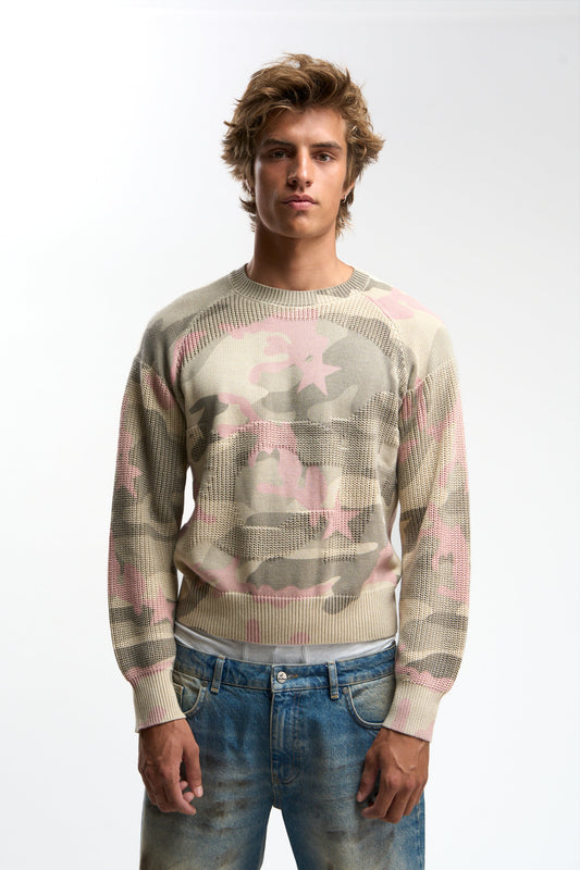 Climax Pink Camo Knit