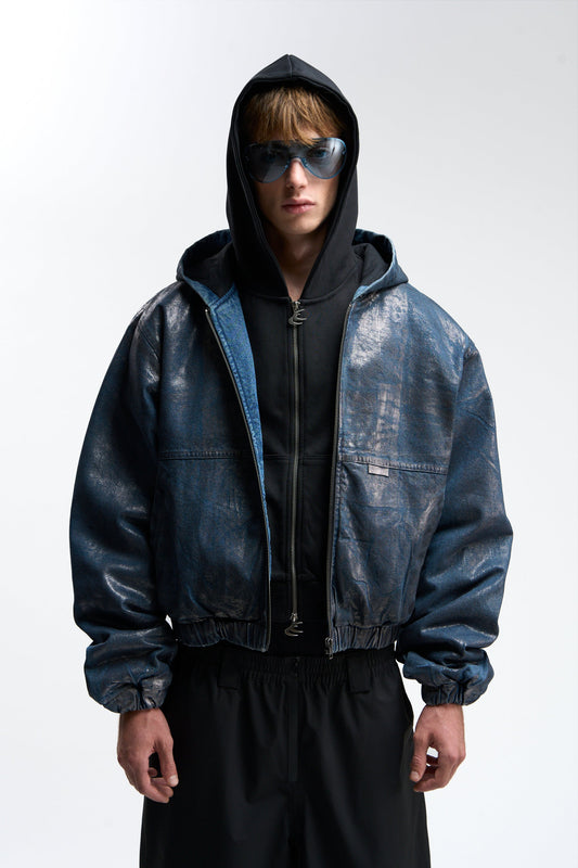 Waxed Dark Denim Work Jacket