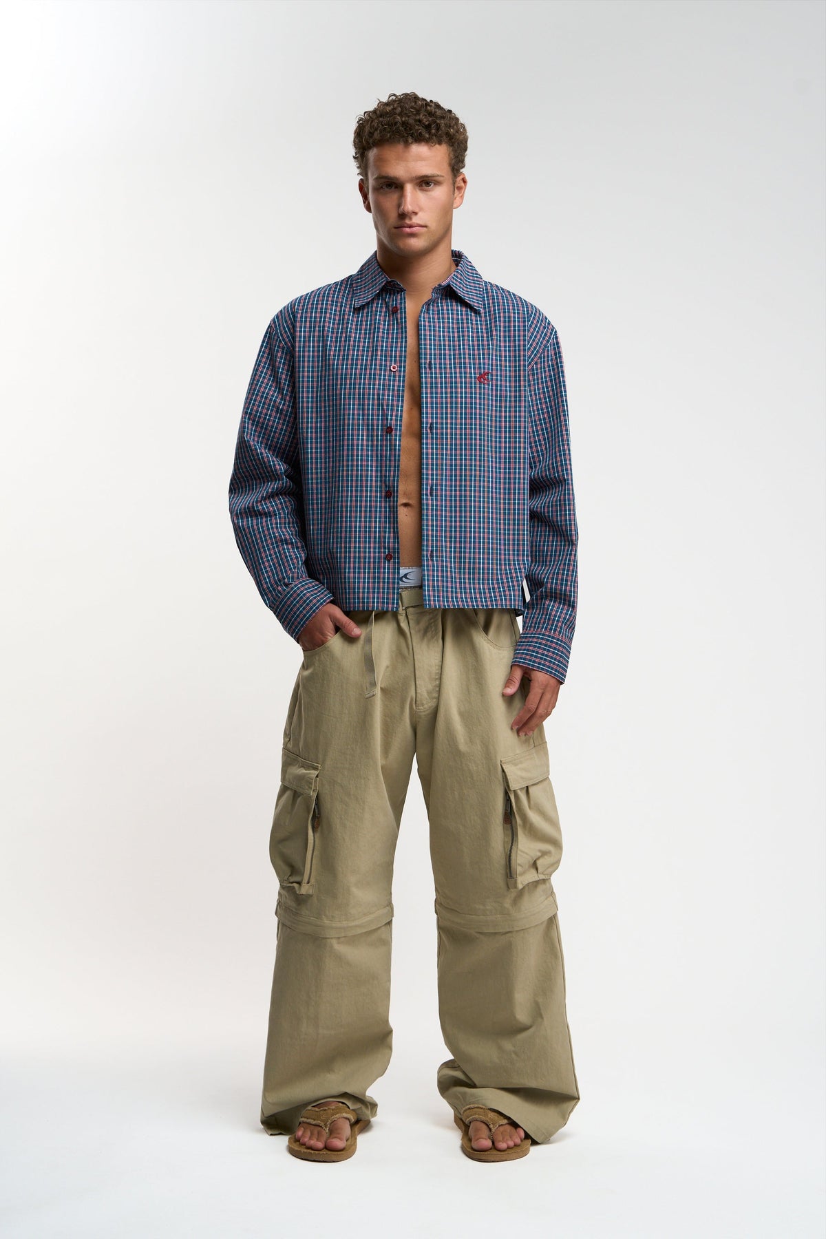 Bromantical Navy Checkered Shirt