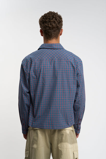 Bromantical Navy Checkered Shirt