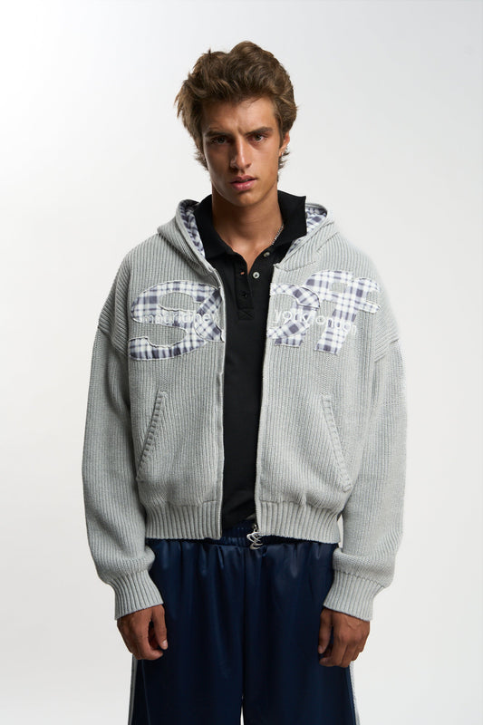 Brooks Grey Knit Zipper