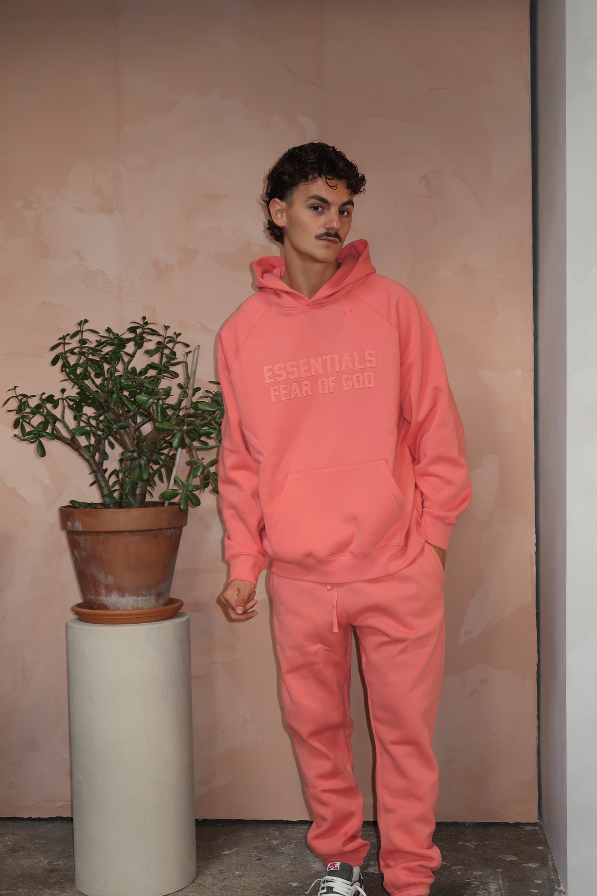 Fear of God Essentials FW22 Coral Hoodie