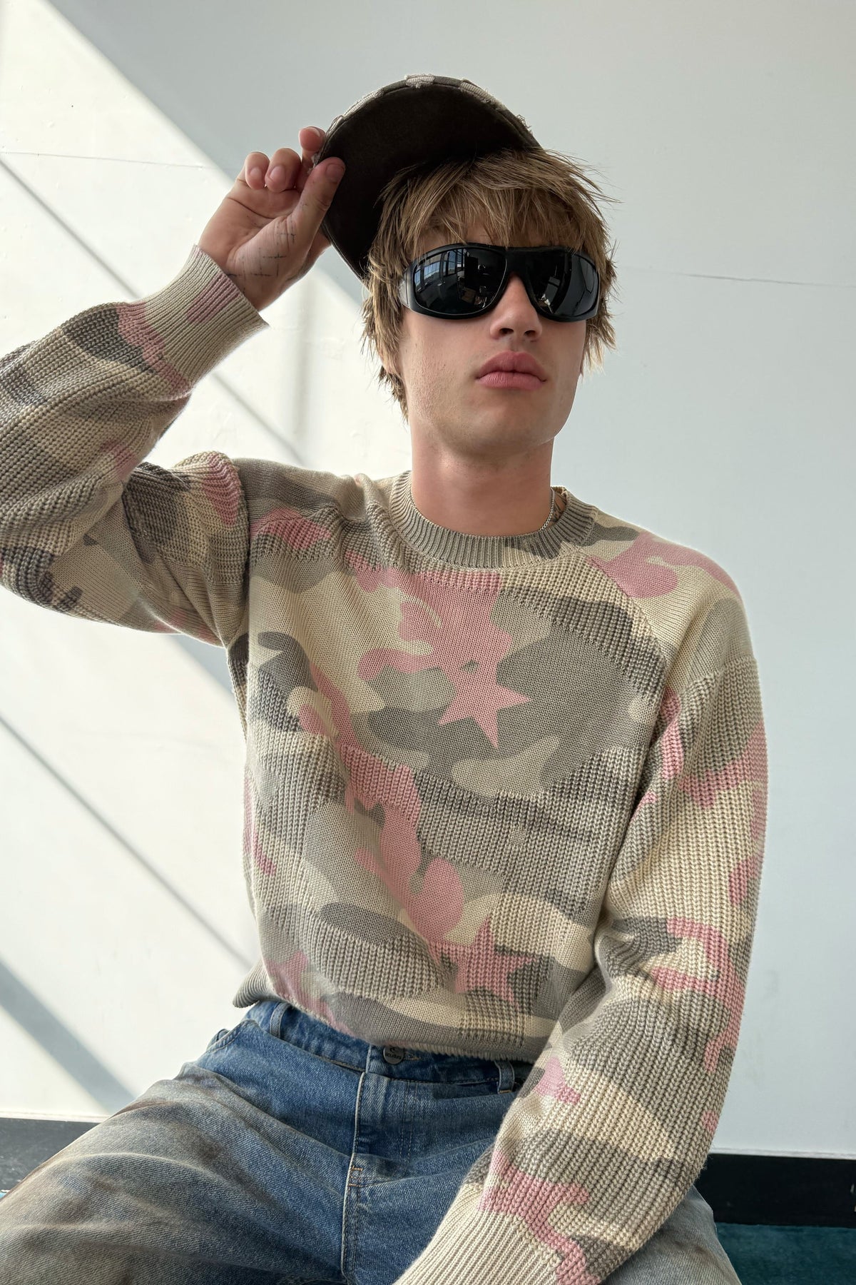 Climax Pink Camo Knit