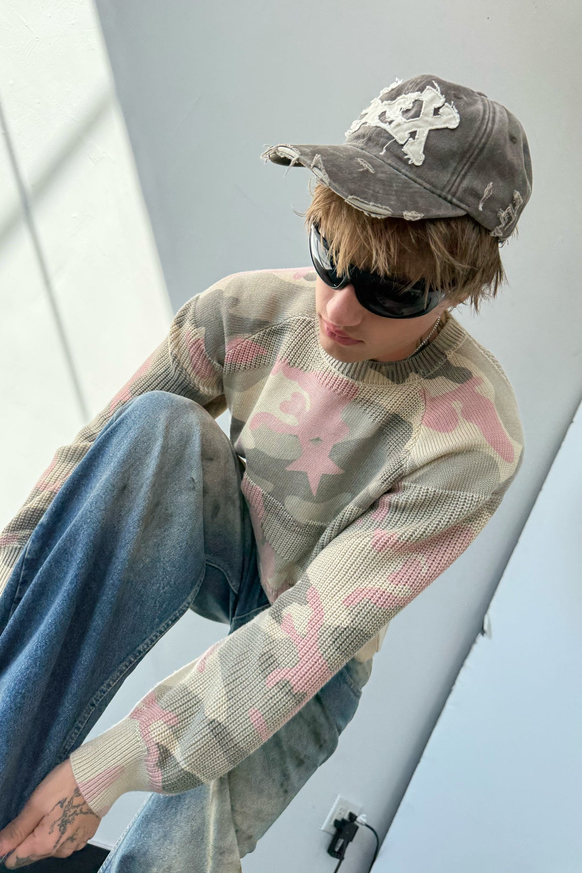 Climax Pink Camo Knit