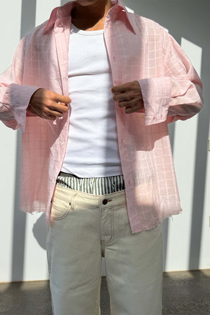 70s Summer Salmon Shirt