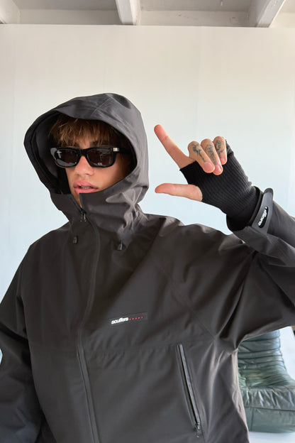 Essence Black Windbreaker