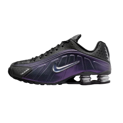 Nike Shox R4 Black Metallic Silver Purple Dynasty