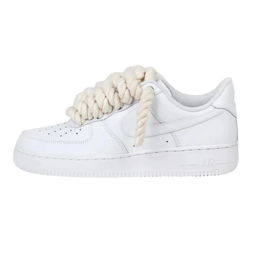 Nike Air Force 1 Low Rope Laces Beige Custom