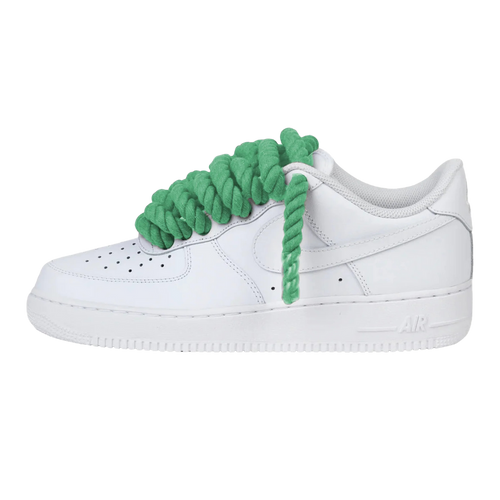 Nike Air Force 1 Low Rope Laces Green Custom