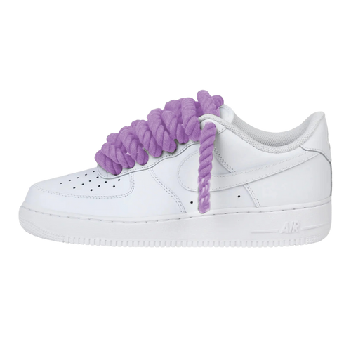 Nike Air Force 1 Low Rope Laces Lilac Purple Custom