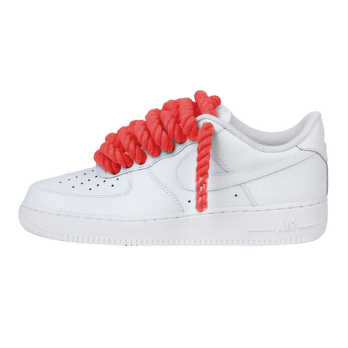 Nike Air Force 1 Low Rope Laces Red Custom