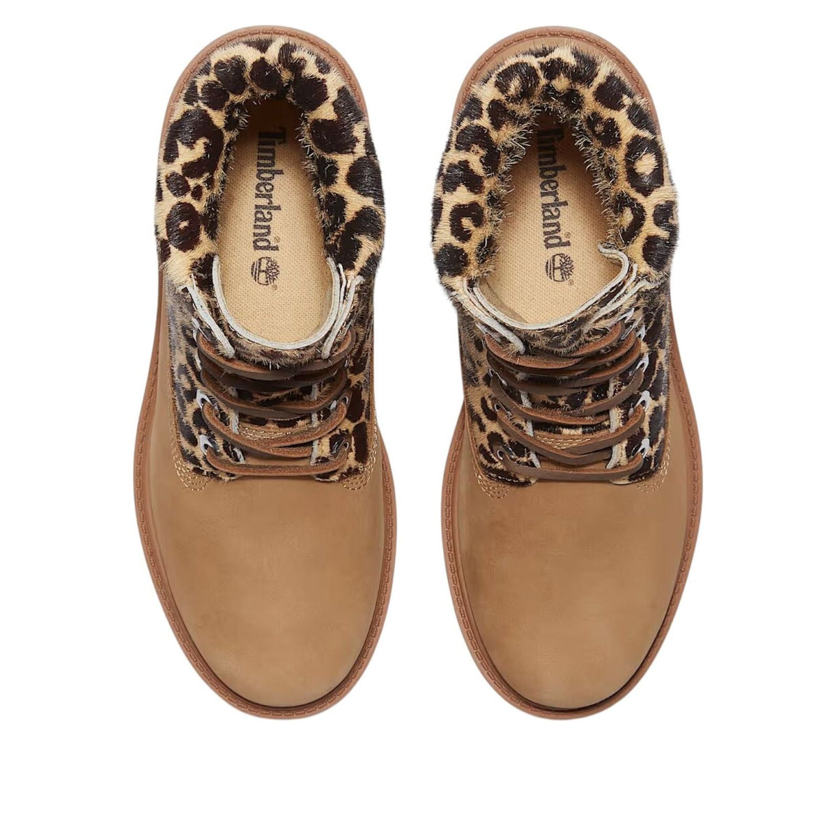 Timberland 6" Premium Boot Leopard Print Beige Nubuck