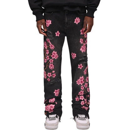 Roses Black Jeans