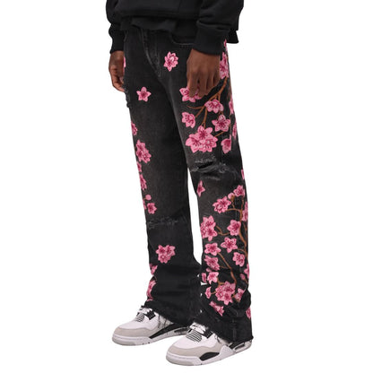 Roses Black Jeans