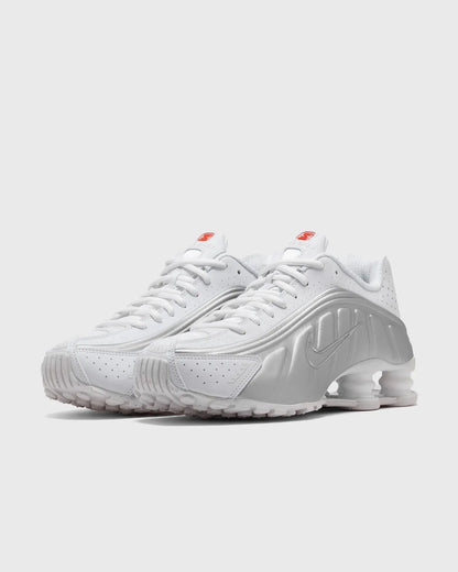 Nike Shox R4 White Bright Crimson Metallic Silver