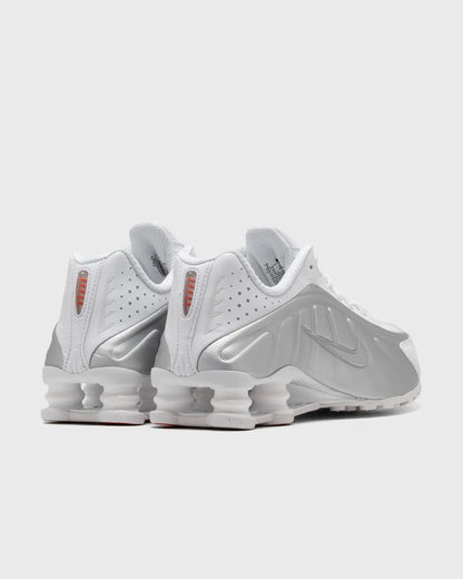 Nike Shox R4 White Bright Crimson Metallic Silver