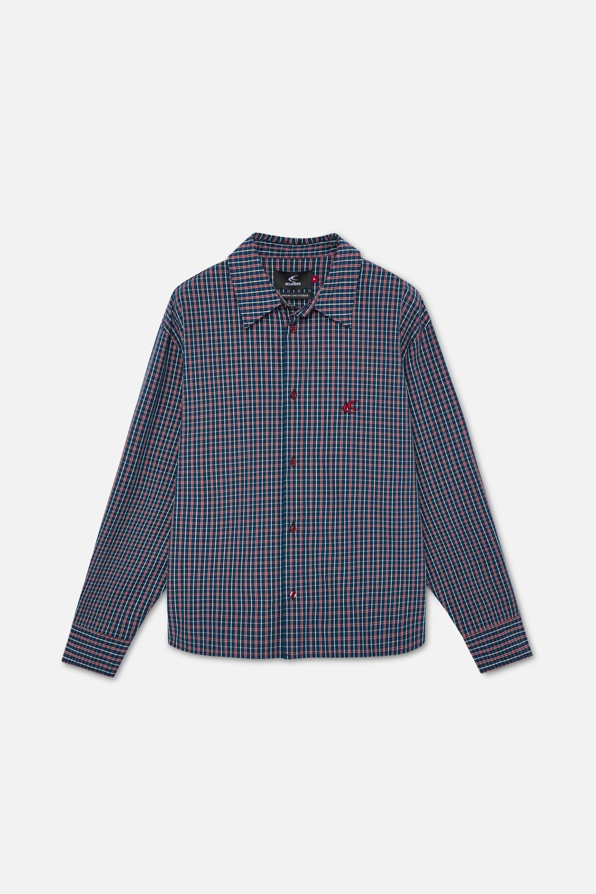 Bromantical Navy Checkered Shirt