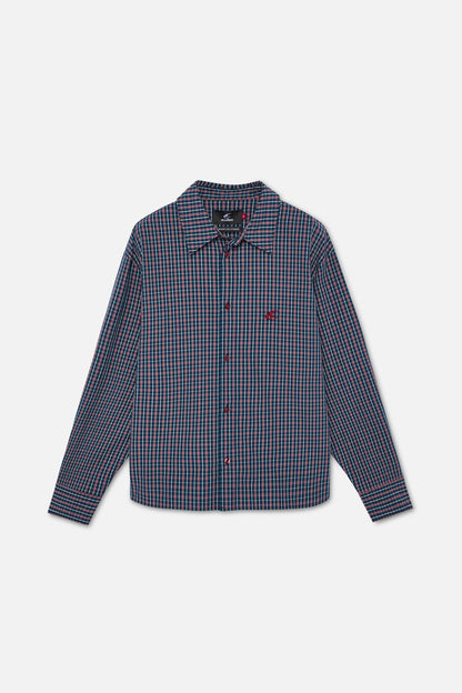 Bromantical Navy Checkered Shirt