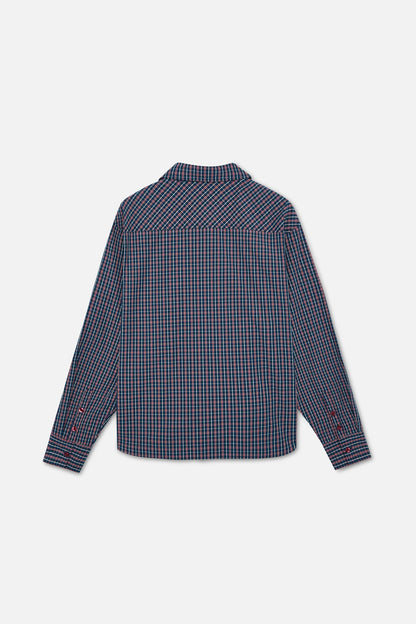 Bromantical Navy Checkered Shirt