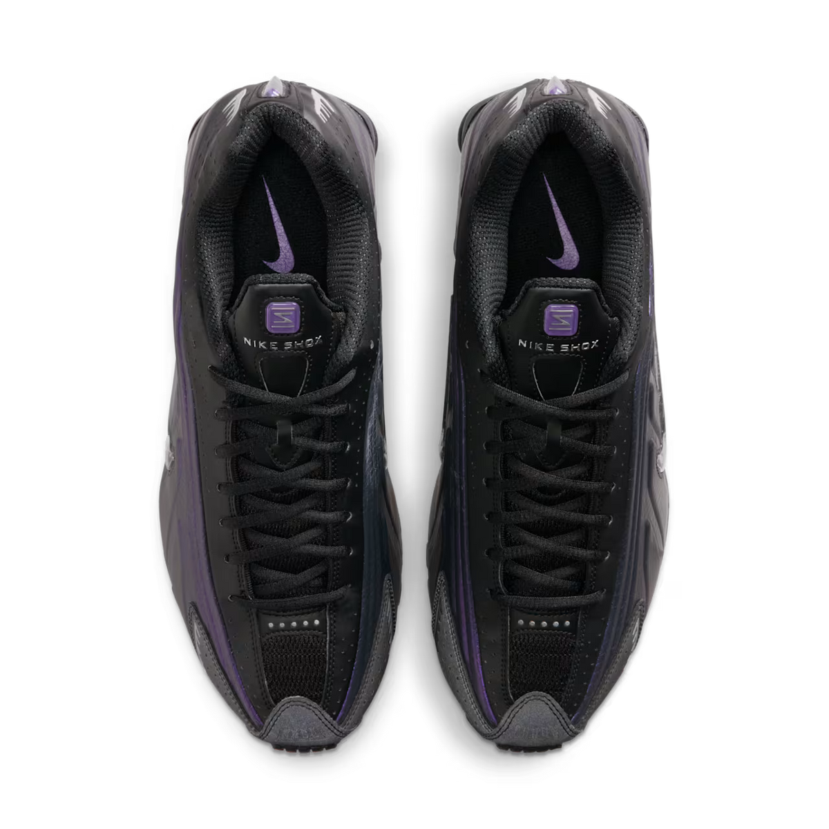 Nike Shox R4 Black Metallic Silver Purple Dynasty
